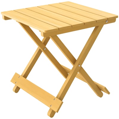 Table d'appoint de terrasse Bois de sapin OUTSUNNY