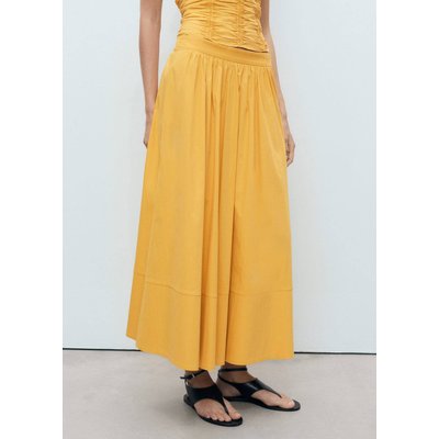 Jupe longue froncée MANGO
