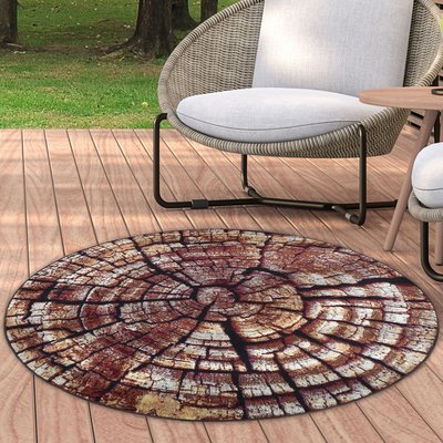 Tapis d'extérieur tissé à plat aspect bois - Aurora GINO FALCONE