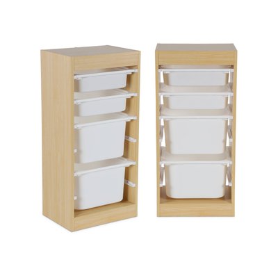Meuble de rangement enfant 4 bacs de rangement (lot de 2) SORA X2 SWEEEK
