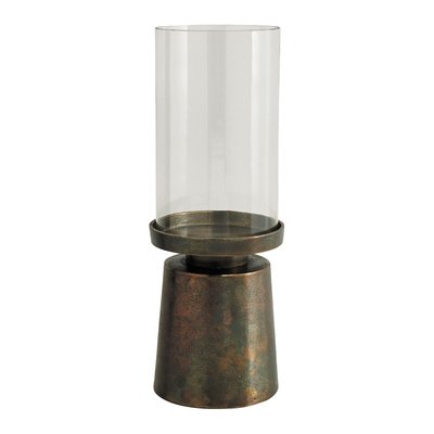 Photophore verre et métal BLANC D’IVOIRE