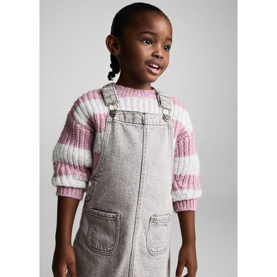 Robe chasuble courte en jean MANGO BABY