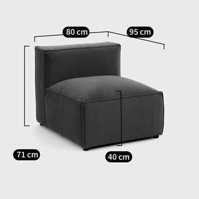 Sessel-Element SEVEN für modulares Sofa, aus Bouclé LA REDOUTE INTERIEURS