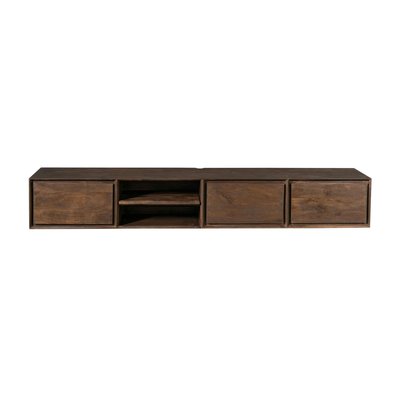 Meuble TV mural 280 cm en bois, 3 tiroirs AERA PIER IMPORT