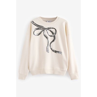 Sweat ras du cou avec nœud et paillettes NEXT