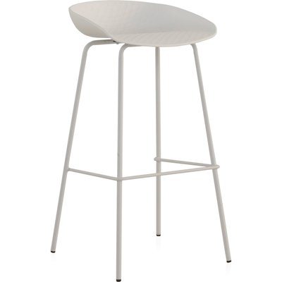 Tabouret design  assise polypropylène pieds métal assortis RECOLLECTION