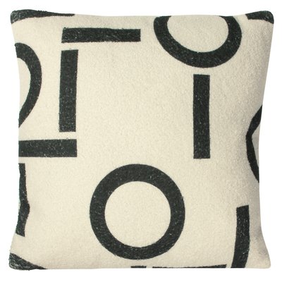 Shearling Circa Geometric Fleece Filled Cushion 43x43cm FURN.