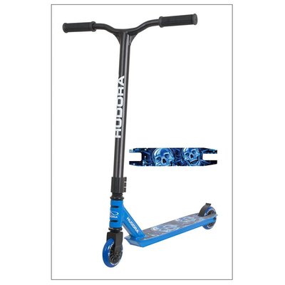 Trottinette de Freeride XQ-12 - bleue déco Tête de mort HUDORA