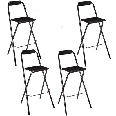 Lot de 4 Chaises de bar pliante Louna - H. 97,5 cm TOILINUX
