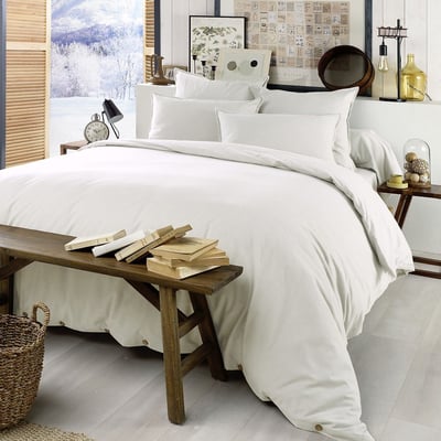 housse de couette en flanelle de coton unie, OREA C DESIGN HOME TEXTILE