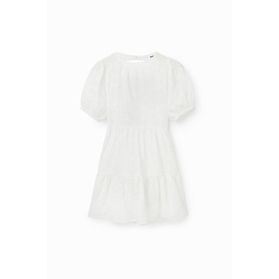 Robe courte broderie suisse - WHITE - L DESIGUAL
