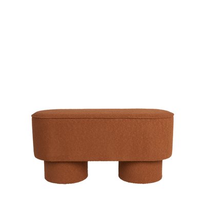 Banc arrondie en tissu bouclette L93cm - MARCOS DRAWER