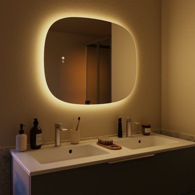 Miroir avec lumières intégrées en verre MODERN SENSEA