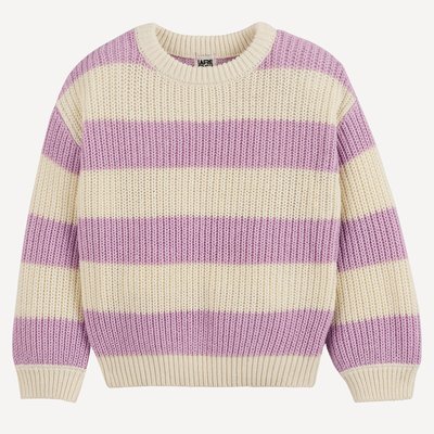 Pull rayé à col rond en grosse maille LA REDOUTE COLLECTIONS