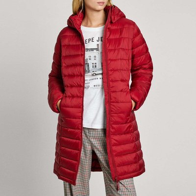 Doudoune légère longue, capuche amovible AMMY LONG PEPE JEANS