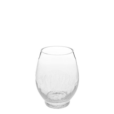 Photophore arrondi décoratif en verre soufflé H25 SIA DECO