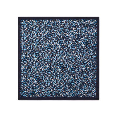 Pochette de costume en soie - Liberty bleu DRAEGER PARIS