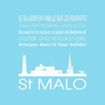 Tableau Mural Saint-malo ILLUSTRATION CEANOTHE
