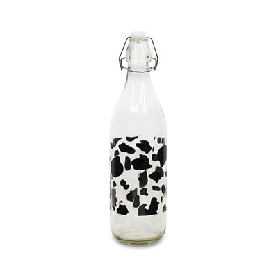Bouteille 1 litre en verre, VACHE NOVASTYL