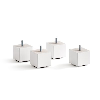 Lot de 4 pieds de sommier courts carrés, Jarano AM.PM