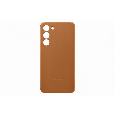 Coque S23+ cuir Camel SAMSUNG