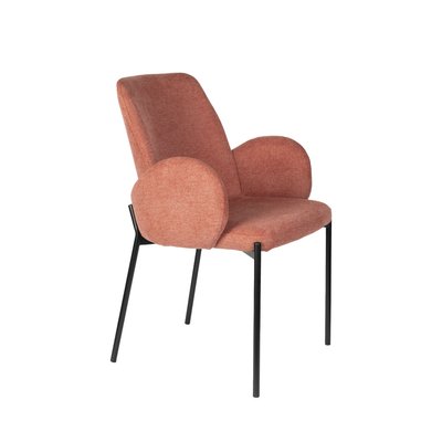 Lot de 2 fauteuils de table en tissu et métal - Tjarda DRAWER