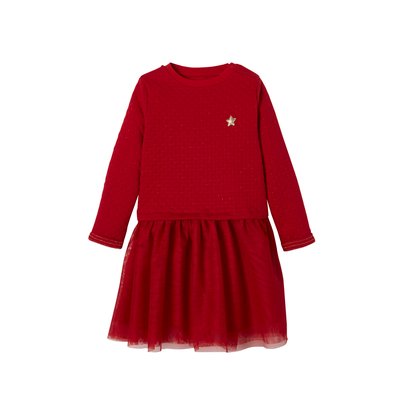 Robe de Noël bi-matière VERTBAUDET