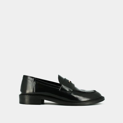 Mocassins cuir glacé Dash, détail argenté JONAK