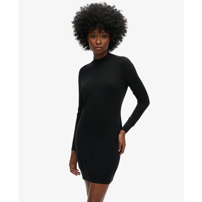 Robe noire laine manches longues outlet