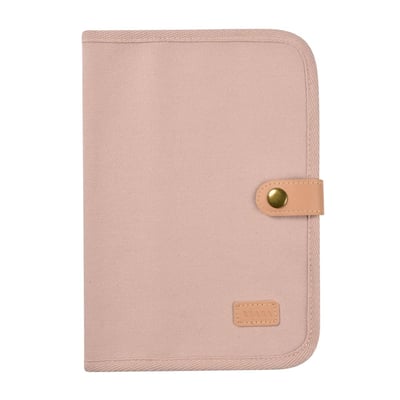 BEABA Protège Carnet De Santé Genève Terracotta - Tissu Imperméable 2 Poches