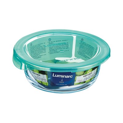 Petite boîte de conservation ronde hermétique 42 cl Keep'n Box + Couvercle Lagoon - Luminarc LUMINARC
