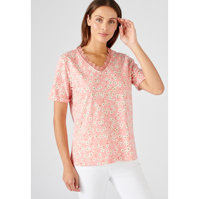 Tee-shirt imprimé détails dentelle DAMART
