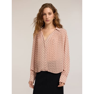 Chemise à pois avec plissé MOTIVI