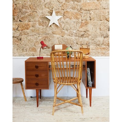 Bureau années 70 en bois Yvan N°537 - Bon état DEBONGOUT