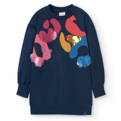 Robe à gros imprimé et col rond BOBOLI