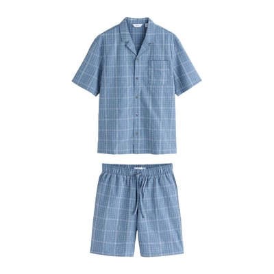 Pyjama boutonné à carreaux et manches courtes NEXT