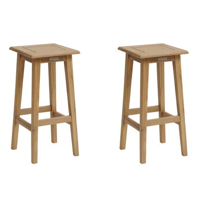 Lot de 2 tabourets hauts de jardin Tiwi en acacia HESPERIDE