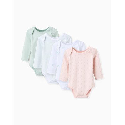 Lot de 4 Bodies en Coton ZIPPY