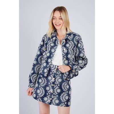 Veste en jean brodée JEZABEL DERHY