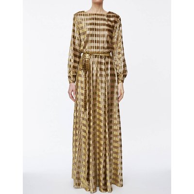 Robe Adele velours et fil textile gold INES DE LA FRESSANGE PARIS