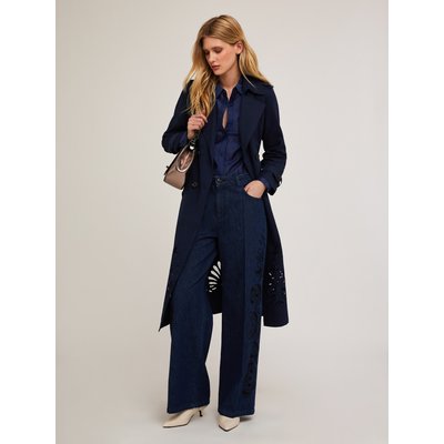 Jean large slouchy en denim de coton, délavage bleu foncé MOTIVI