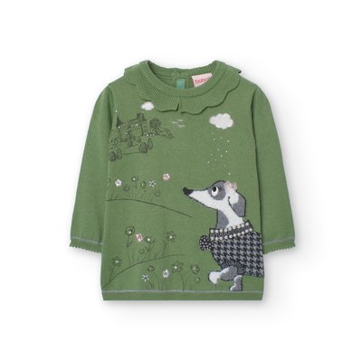 Robe en maille avec dessin devant BOBOLI