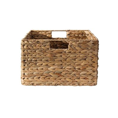 Panier en jacinthe d'eau armature métal - hauteur 17 cm CALICOSY