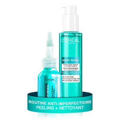 Routine Anti Imperfections Peeling Exfoliant et Nettoyant Enrichi en Acide Salicylique L'OREAL PARIS