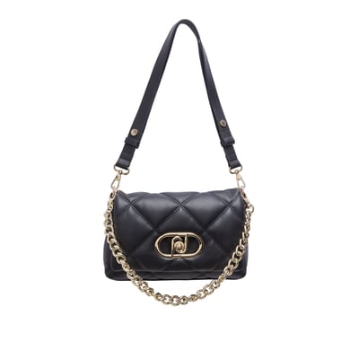 Pochette / Sac à Bandoulière Noir Avec Ruban Doré - Occasion