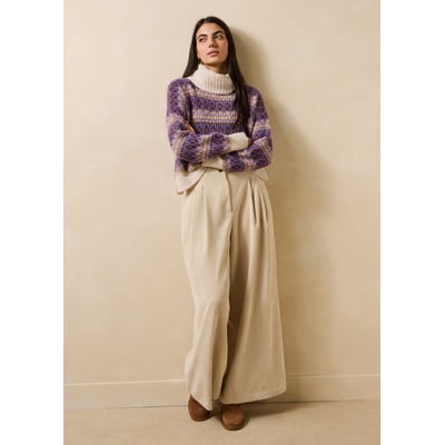 Pantalon large en velours côtelé LA FEE MARABOUTEE