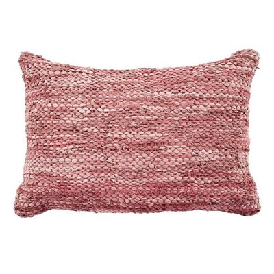 Coussin en cuir tressé burgundy SKIN THE DECO FACTORY