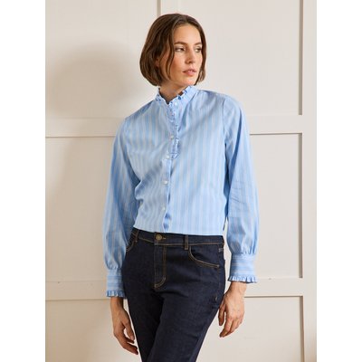 Chemise rayée col volanté CYRILLUS
