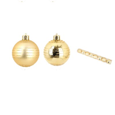 Set de 8 boules decor rayures de noel DOUCEUR D'INTÉRIEUR