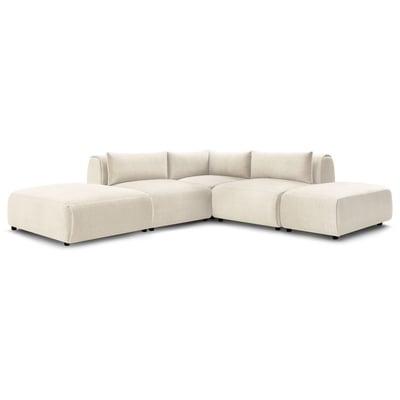 Canapé modulable 5 places en velours, JEANNE BOBOCHIC